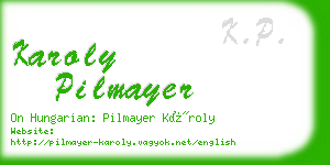 karoly pilmayer business card